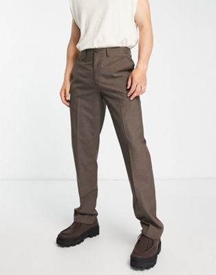 French Connection slim trousers in taupe - ASOS Price Checker