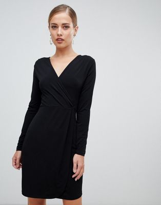 french connection black wrap dress