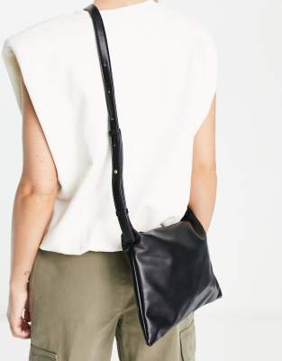 French Connection slouchy crossbody bag in black - ASOS Price Checker