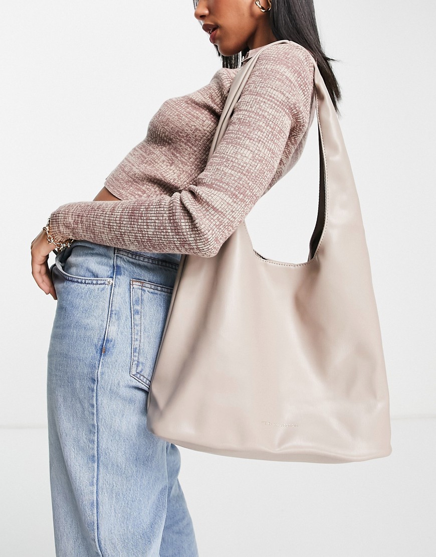 FRENCH CONNECTION SLOUCHY TOTE BAG IN CLAY-BROWN