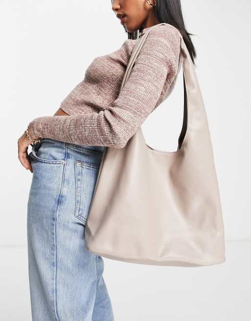 French Connection slouchy tote bag in clay