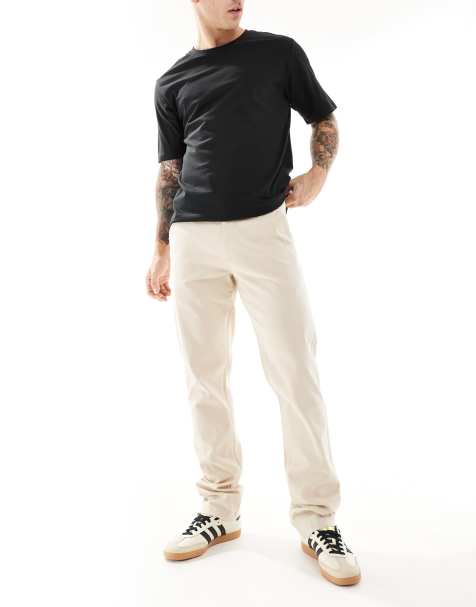 French Connection smart chino trousers in stone - view 1
