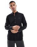 [French Connection Mens] French Connection smart fitted shirt in black M Black