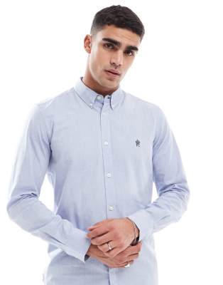 French Connection smart fitted shirt in sky blue