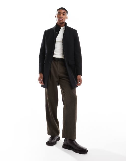 French Connection Smart Tailored Coat in Black