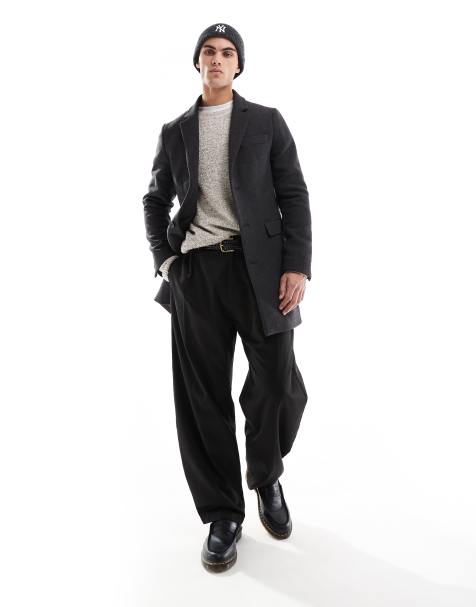 French Connection smart tailored coat in charcoal grey - view 1