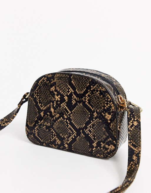 French Connection snake print cross body bag