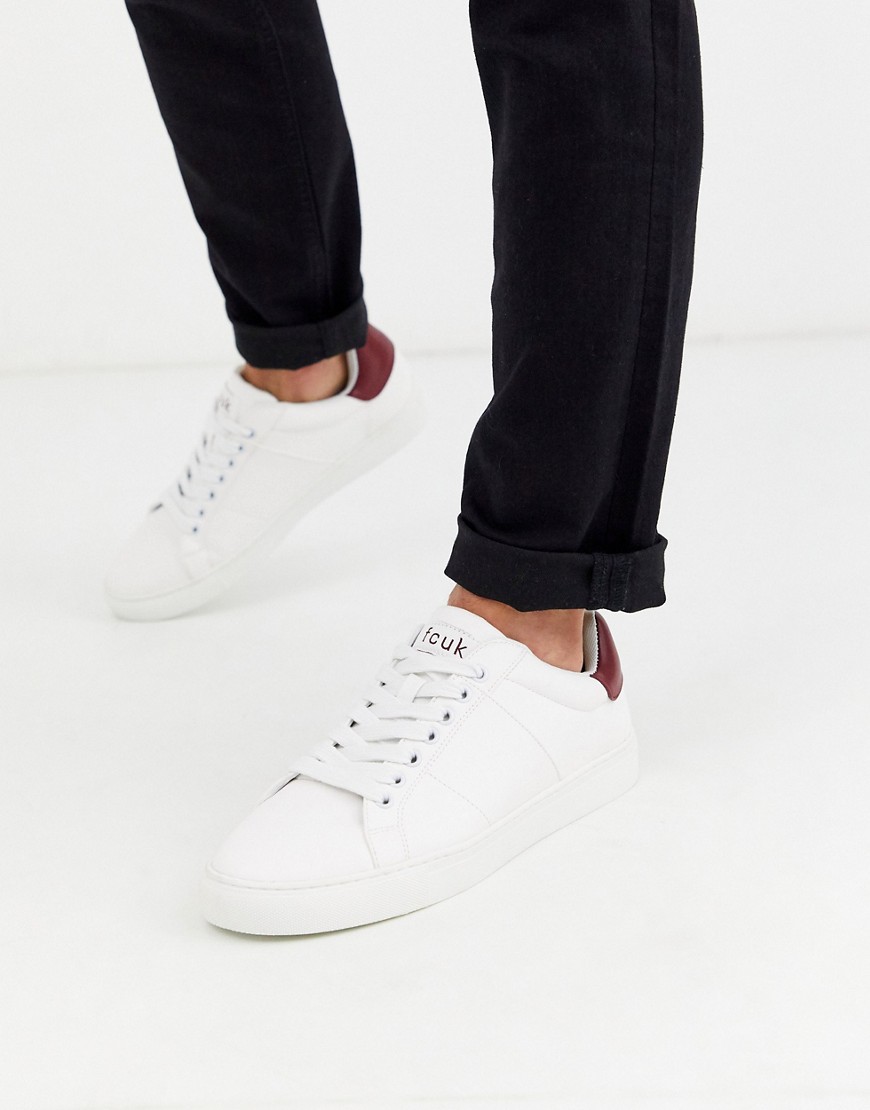 French Connection - Sneakers con suola spessa-Bianco