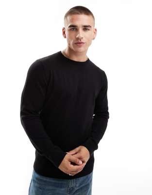 French Connection soft touch crew neck jumper in black