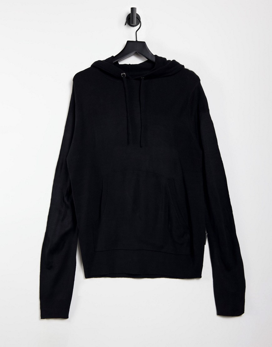 French Connection soft touch hoodie in navy