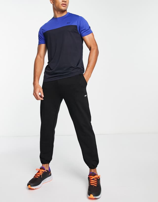 French Connection Sport color block training T-shirt in navy blue 2