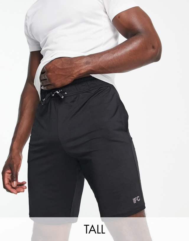 French Connection Sport Tall training shorts in black