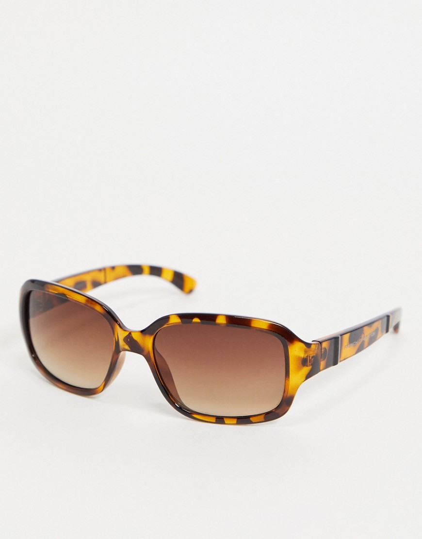 French Connection Square Lens Sunglasses-brown