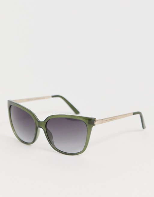 French Connection square sunglasses in green