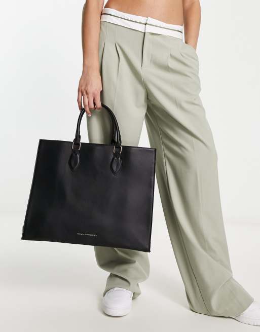 French Connection classic tote bag in black