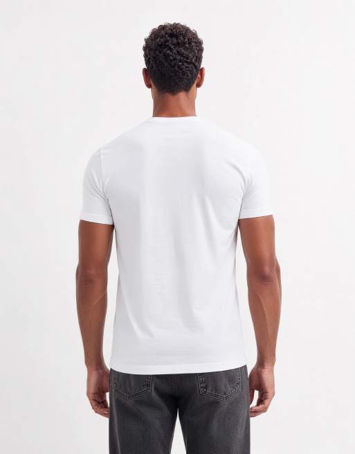 French Connection stacked logo t-shirt in white, 8 of 10