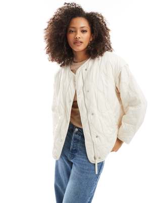 French Connection - Steppjacke in Creme-Weiß