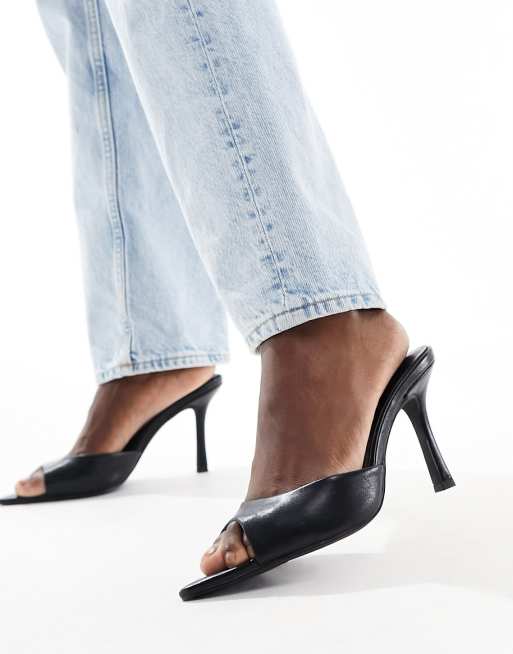  French Connection stiletto mules in black