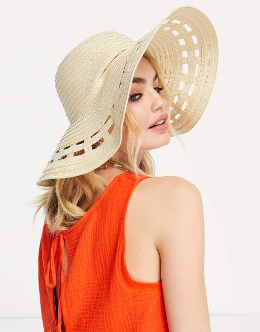 Sun hat with cheap top cut out