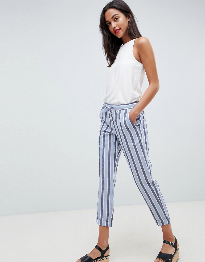 French Connection Stripe Pants-Blue