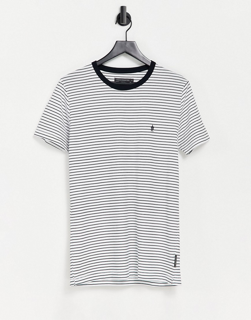 French Connection stripe t-shirt in navy-Multi
