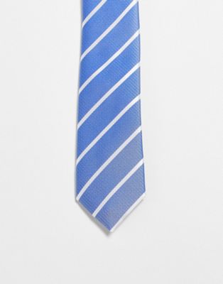 French Connection stripe tie in navy