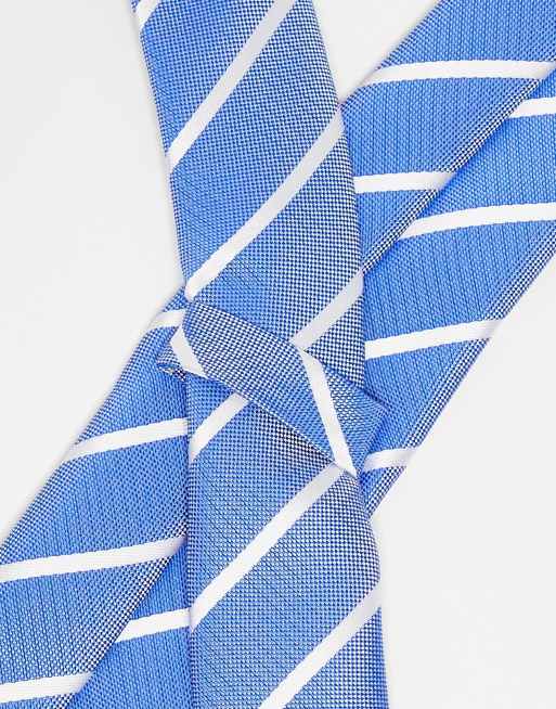 French Connection stripe tie in navy | ASOS