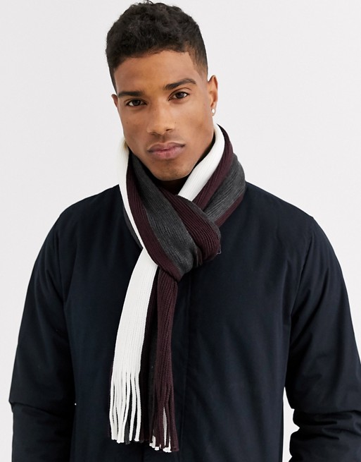 French Connection striped scarf