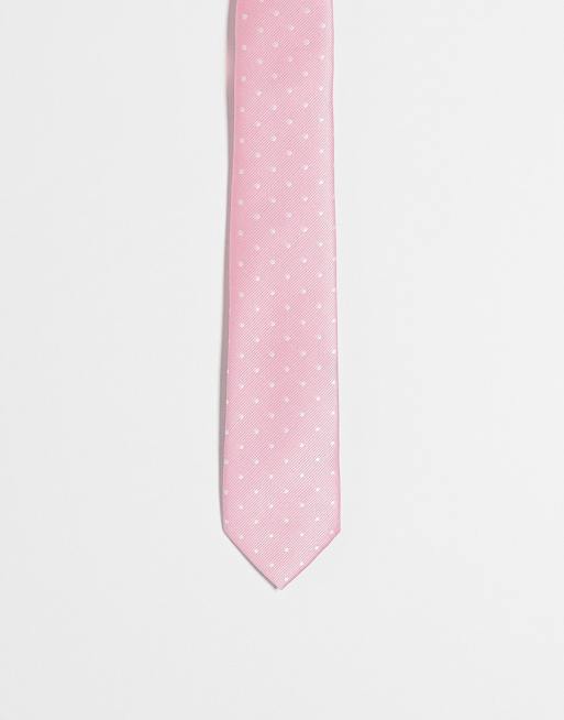 French Connection - Stropdas met stippen in roze