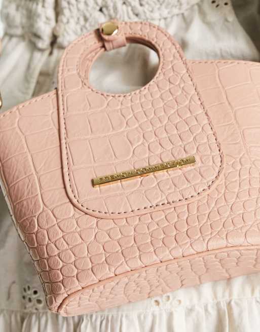 Moda Luxe 100% Polyurethane Solid Pink Crossbody Bag One Size - 59% off