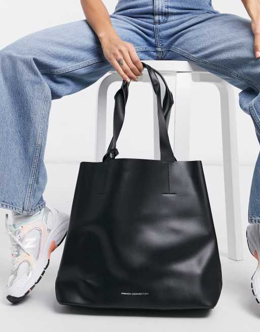 Structured Tote in Black