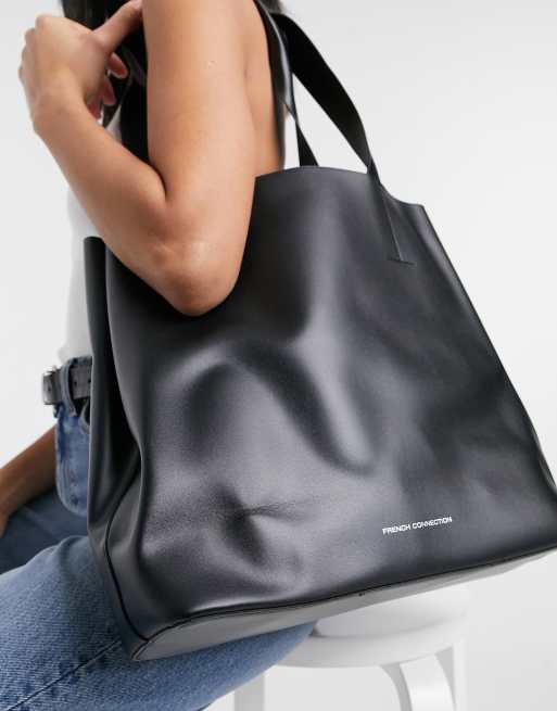 French Connection classic tote bag in black