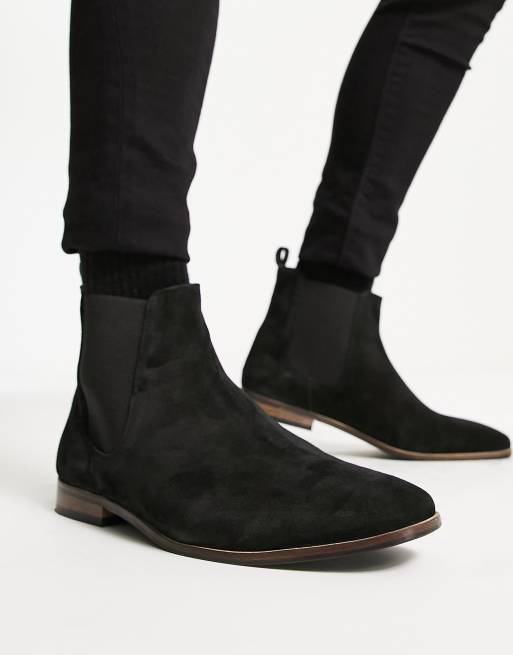 asos black suede boots