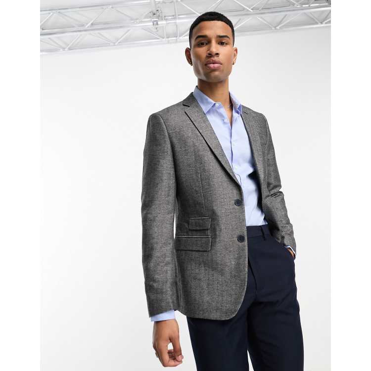 Grey herringbone sports outlet jacket