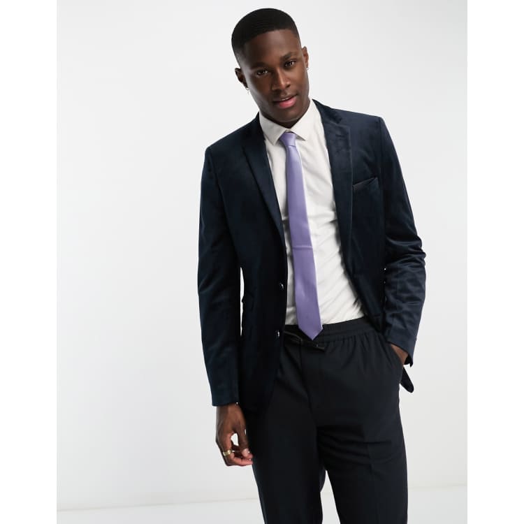 Velvet store navy suit