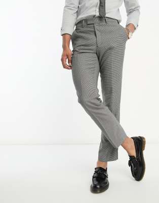 French Connection suit pants in marine and gray check