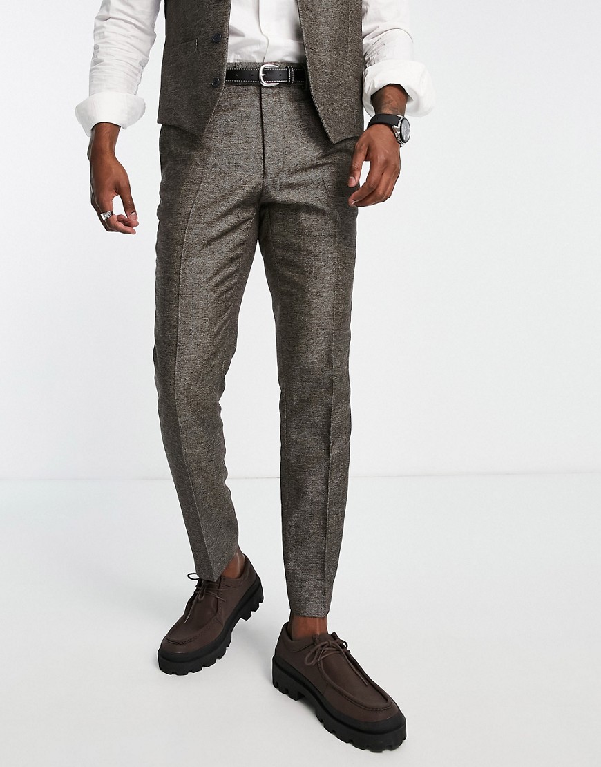 French Connection suit trousers in grey marl-Neutral