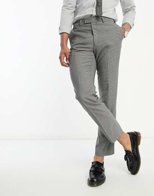 BOSS - Relaxed-fit trousers in checked stretch wool