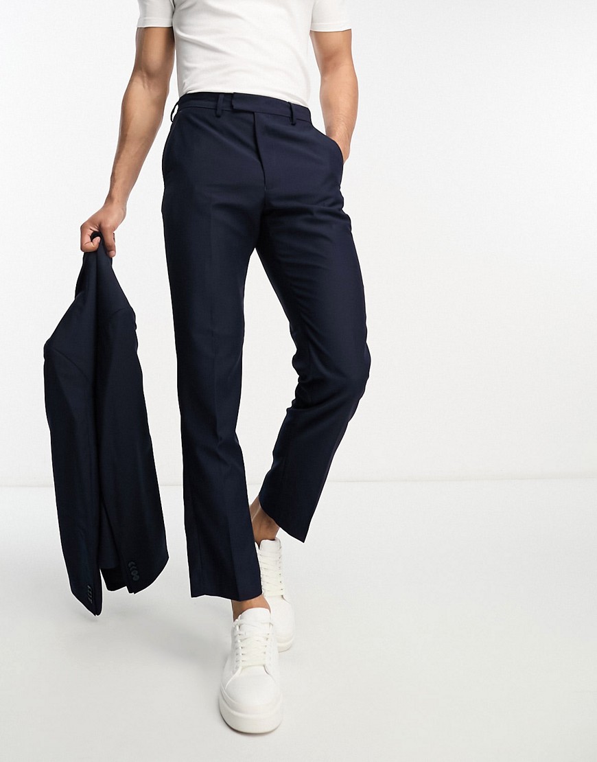 French Connection suit trousers in navy