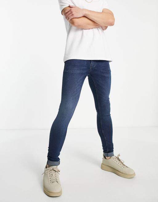 French Connection super skinny stretch jeans in dark blue ASOS