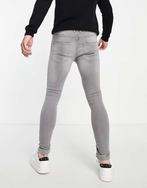 Grey skinny hot sale stretch jeans