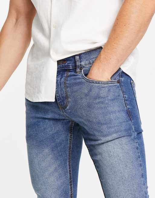 French Connection - Super skinny stretchjeans in middenblauw, 3 van 4