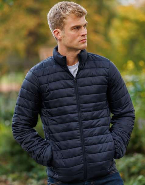 French Connection Superlight funnel neck puffer jacket in navy - view 1