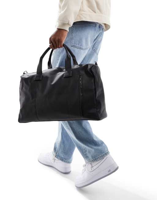 French Connection – Svart weekend-bag i läderimitation