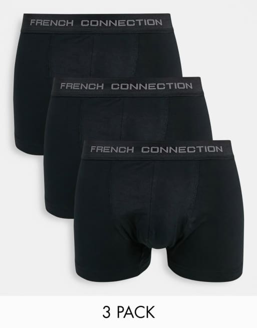 French Connection – Svarta boxershorts i 3-pack