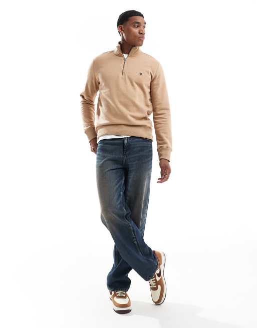 French Connection - Sweat avec col cheminée à fermeture éclair - Camel, 3 de 4