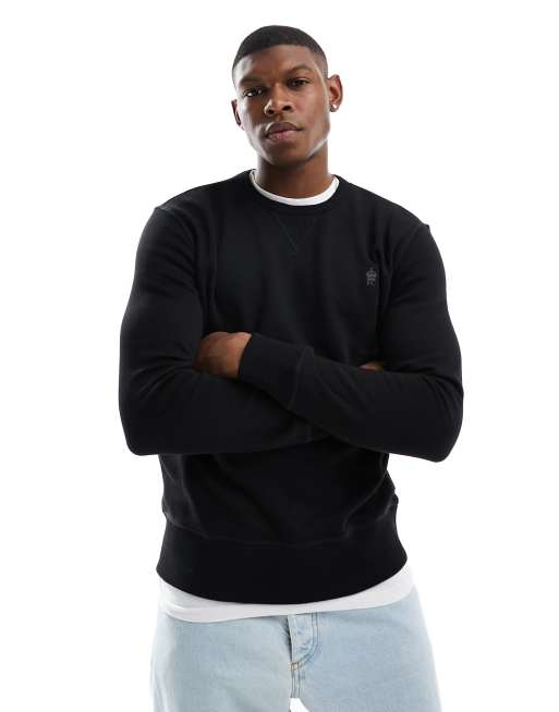 French Connection – Sweatshirt in Schwarz mit Rundhalsausschnitt