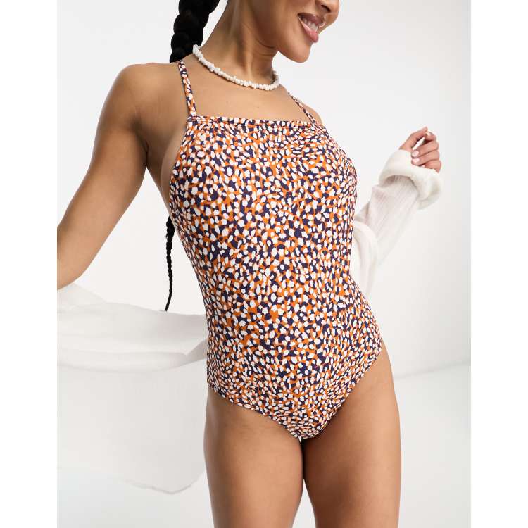 Orange one clearance piece swimsuit target