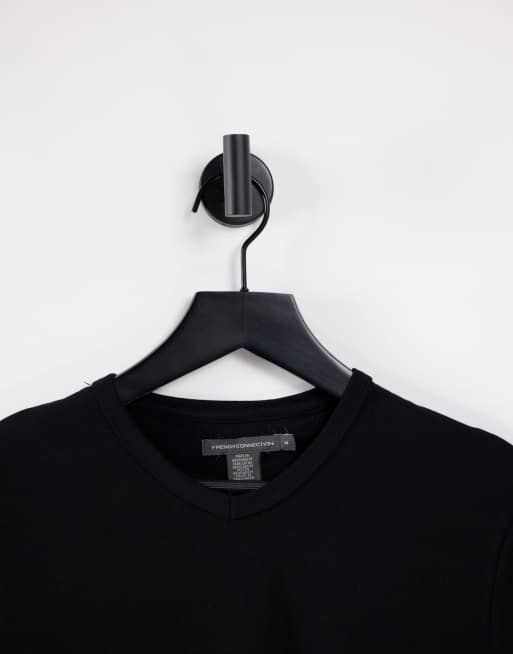 French Connection - T-shirt col V - Noir, 4 de 4
