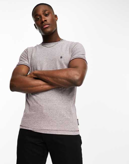 French Connection - T-shirt en piqué - Chartreux et bleu marine